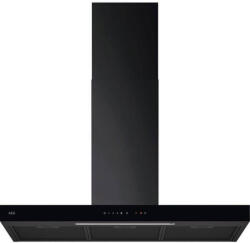 AEG NDB6791HB fali kürtős páraelszívó, 90 cm, fekete, 3+1 fokozatú érintővezérlés, Hob2Hood, Breeze funkció, LED világítás, 3db zsírszűrő (NDB6791HB)
