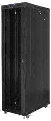 Lanberg FF01-8247-12BL 19" 47U SZÉL: 800mm MÉLY: 1200mm MAG: 2350mm lapraszerelt LCD üvegajtós fekete rack szekrény (FF01-8247-12BL) - bestbyte