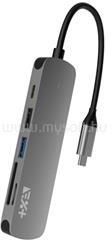 NEXTONE PD-ESS-HUB USB-C Essentials többportos szürke adapter (PD-ESS-HUB) (PD-ESS-HUB)