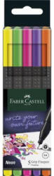 Faber-Castell Tűfilc készlet, 0, 4 mm, 'Grip', 5 különböző neon szín (TFC151603) (TFC151603)