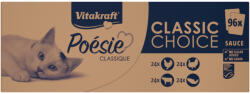 Vitakraft 96x85g Vitakraft Poésie Classic Sauce nedves macskatáp vegyes csomag 4 fajtával