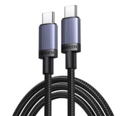 UGREEN L528 adatkábel (Type-C - Type-C, 100W, PD gyorstöltő, 100cm) SÖTÉTSZÜRKE (65832) (65832)