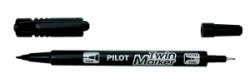 Pilot Alkoholos marker, 0, 8/2 mm, kétvégű, 'Twin', fekete (PTWFK) (PTWFK)