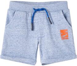 vidaXL Kék melange gyerekrövidnadrág húzózsinórral 116, 30°C-ig mosógépben mosható 12196 (12196)
