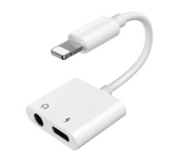 JOYROOM audió adapter és töltőkábel (elosztó, lightning+3.5mm jack aljzat - lightning) FEHÉR Apple iPhone 14 Pro / iPhone 14 Plus / iPhone 14 (S-Y104)