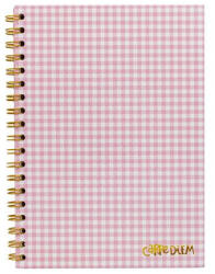 Pukka Pad Spirálfüzet, B5, vonalas, 80 lap, FSC, PUKKA PAD Carpe Diem, rózsaszín kockás (PUP9377) (PUP9377)
