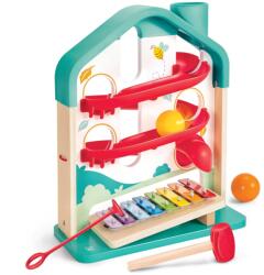 Hape Melodien-Haus Jucarie 2-in-1 Xilofon si Circuit Bile Varsta 12 Luni (E0512)