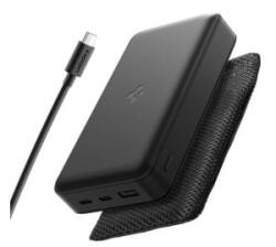 Spigen EA3020 vésztöltő USB+2 Type-C aljzat (20000mAh, 30W, PD gyorstöltő, LED jelzés + Type-C kábel) FEKETE (ABA09433) (ABA09433)