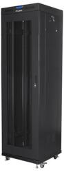 Lanberg FF01-6642-23BL 19" 42U SZÉL: 600mm MÉLY: 600mm MAG: 2127mm lapraszerelt LCD hálós fémajtós fekete rack szekrény (FF01-6642-23BL) - officedepot