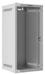 Lanberg WF10-2312-10S 10" 12U SZÉL: 280mm MÉLY: 310mm MAG: 603mm lapraszerelt üvegajtós szürke fali rack szekrény (WF10-2312-10S) - officedepot