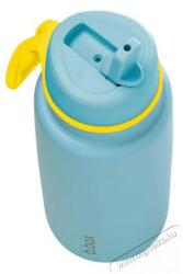 b.box termosz szívószállal, 1 l, világoskék/sárga - digitalko