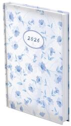 TopTimer Határidőnapló TOPTIMER Joy J021 A/5 napi fehér lapos Kék virág 3D 2026. T021J-217 (T021J-217)