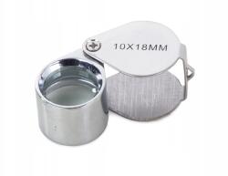 Verk Group Ékszertartó zseb nagyító összecsukható 10x 18mm acél (09003)