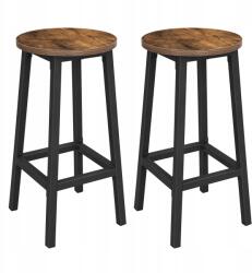 Vasagle 2 Db Hoker Bárszék, barna, rusztikus, 65cm (LBC032B01)
