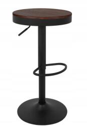 King Home Volt bárszék állítható fekete sötét szilfa (KH010100966)