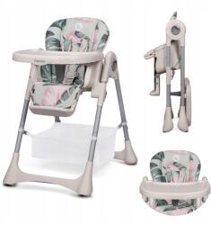 Lionelo Zanna etetőszék, összecsukható, 4 kerék, 6-36 hónapos korig (ZANNA PINK BUBBLEGUM)