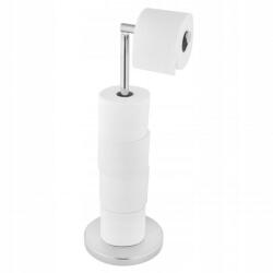 YOKA 2in1 fürdőszobai WC-papír tartó állvány wc XXL ezüst (P.SP52)