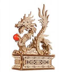 UGears Sárkány piros gyöngyös fa mechanikus 3D összecsukható modell (70259)