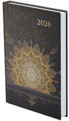 TopTimer Határidőnapló TOPTIMER Joy J021 A/5 napi fehér lapos Mandala metál 2026. T021J-313 (T021J-313)