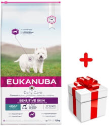 EUKANUBA Eukanuba Daily Care Adult Sensitive Skin 12kg + meglepetés kutyádnak INGYENES!