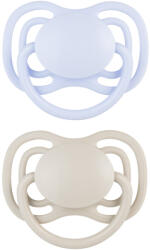 Canpol babies Силиконови залъгалки Canpol Babies - Nude, 0-6 m, 2 броя (23/225_blu)