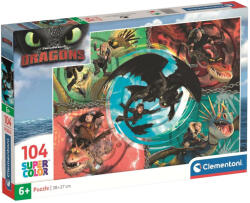 Clementoni Így neveld a sárkányodat 104db-os Supercolor puzzle - Clementoni (25035) - jatekshop