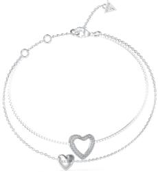 Guess Bratara Guess Beloved dubla cu inimi si cristale JUBB05027JWRH