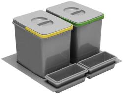 Ideal Feroluc Cos Gunoi Selecto/Multino pentru Sertar Idealbox, 2 Cuve x 15 L, H300 mm, 473 x 509 mm, Finisaj Gri (IFR-15253) Cos de gunoi
