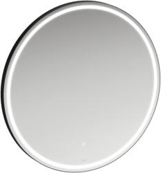 Laufen BASE 2.0 Kör alakú tükör, 800, környező LED világítással, 1 érintőérzékelő (Be-Ki / Színhőmérséklet-változás 3000-6000K), alumínium keret fekete matt, IP44, Matt Fekete H4443911084501 (H4443911084501)