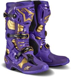 Alpinestars Tech 10 limitált kiadás Champ motoros csizma lila-arany