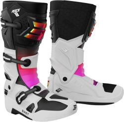 Shot Race 8 Holographic motoros csizma fehér-fekete-rózsaszín - motozem - 109 510 Ft