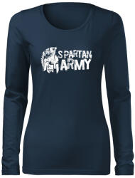 DRAGOWA Slim női hosszú ujjú póló Aristón, sötétkék 160g/m2