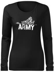 DRAGOWA Slim női hosszú ujjú póló Nabis, fekete 160g/m2