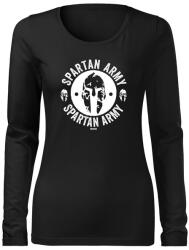 DRAGOWA Slim női hosszú ujjú póló Archelaos, fekete 160g/m2