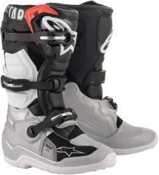 Alpinestars Ghete motocross Alpinestars TECH 7 S pentru copii, negru-argintiu-alb-auriu (AIM130-316)