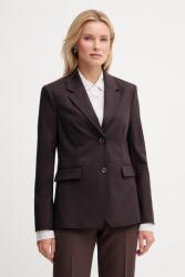 Tommy Hilfiger gyapjúkeverék felső bordó, sima, egysoros gombolású, WW0WW46662 - burgundia 38