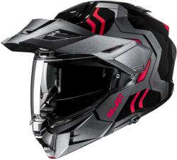 HJC Cască de motocicletă HJC i80 Velly MC1 flip-up negru-roșu (HJC197701)