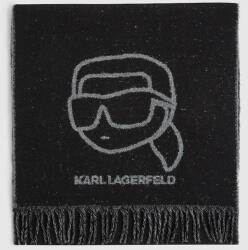Karl Lagerfeld sál gyapjúkeverékből - fekete Univerzális méret - answear - 42 990 Ft