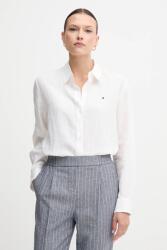 Tommy Hilfiger len ing galléros, fehér, relaxed, WW0WW44679 - fehér 40