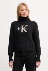 Calvin Klein pulóver fekete, garbónyakú, LV047D354G - fekete S