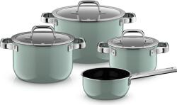 WMF Set de oale Fusiontec Mineral Pro, verde eucalipt, cu cratiță și 3 capace, 7 piese (519845290)