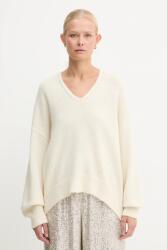 BOSS Orange pulóver gyapjúkeverékből - bézs S - answear - 67 990 Ft
