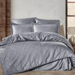 Şaheser Lenjerie de pat jacquard satin de lux, Saheser, Harley Gri inchis Lenjerie de pat