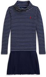 Ralph Lauren gyerek gyapjúkeverék ruha sötétkék, mini, harang alakú, 312980676001 - sötétkék 117-123