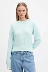 Adidas pamut melegítőfelső All Szn French Terry türkiz, sima, JV9820 - türkiz M