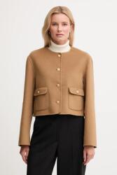 Tommy Hilfiger gyapjú kabát barna, WW0WW47446 - barna 42