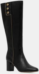 Lauren Ralph Lauren bőr csizma Kenndi Tl Hl fekete, magassarkú, 802980067001 - fekete Női 39.5