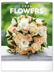 REALSYSTEM Falinaptár REALSYSTEM 300x340mm álló Flowers 2026 (6087-FL) - tonerpiac