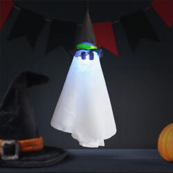  Halloween-i világító dekoráció - szellem - felakasztható - RGB LED - 70 x 50 cm (56596B)