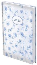 TopTimer Határidõnapló TOPTIMER Joy J021 A/5 napi fehér lapos Kék virág 3D 2026 (T021J-217) - tonerpiac